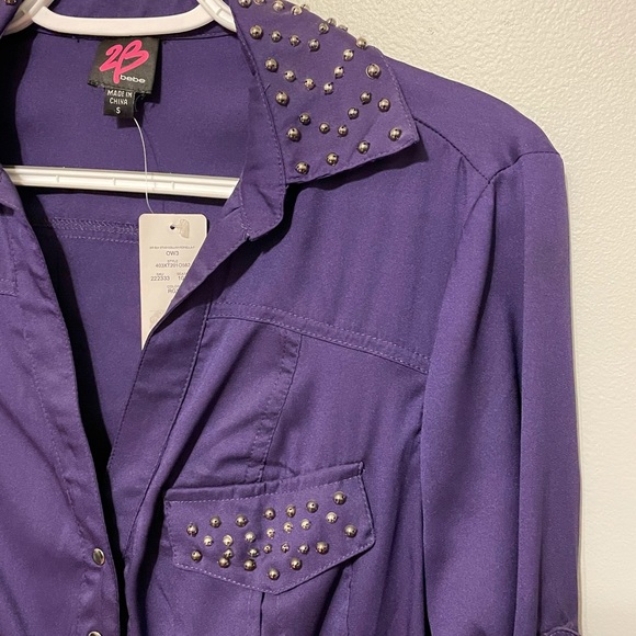 2B Bebe top blouse purple - Picture 3 of 3